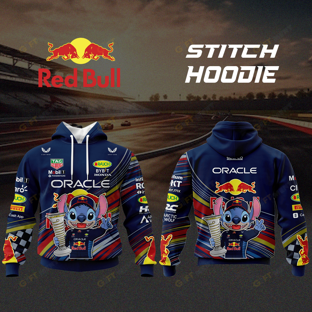 Red Bull Racing x Stitch Style Hoodie, Kid Hoodie, T Shirt, Zip Hoodie, Sweatshirt