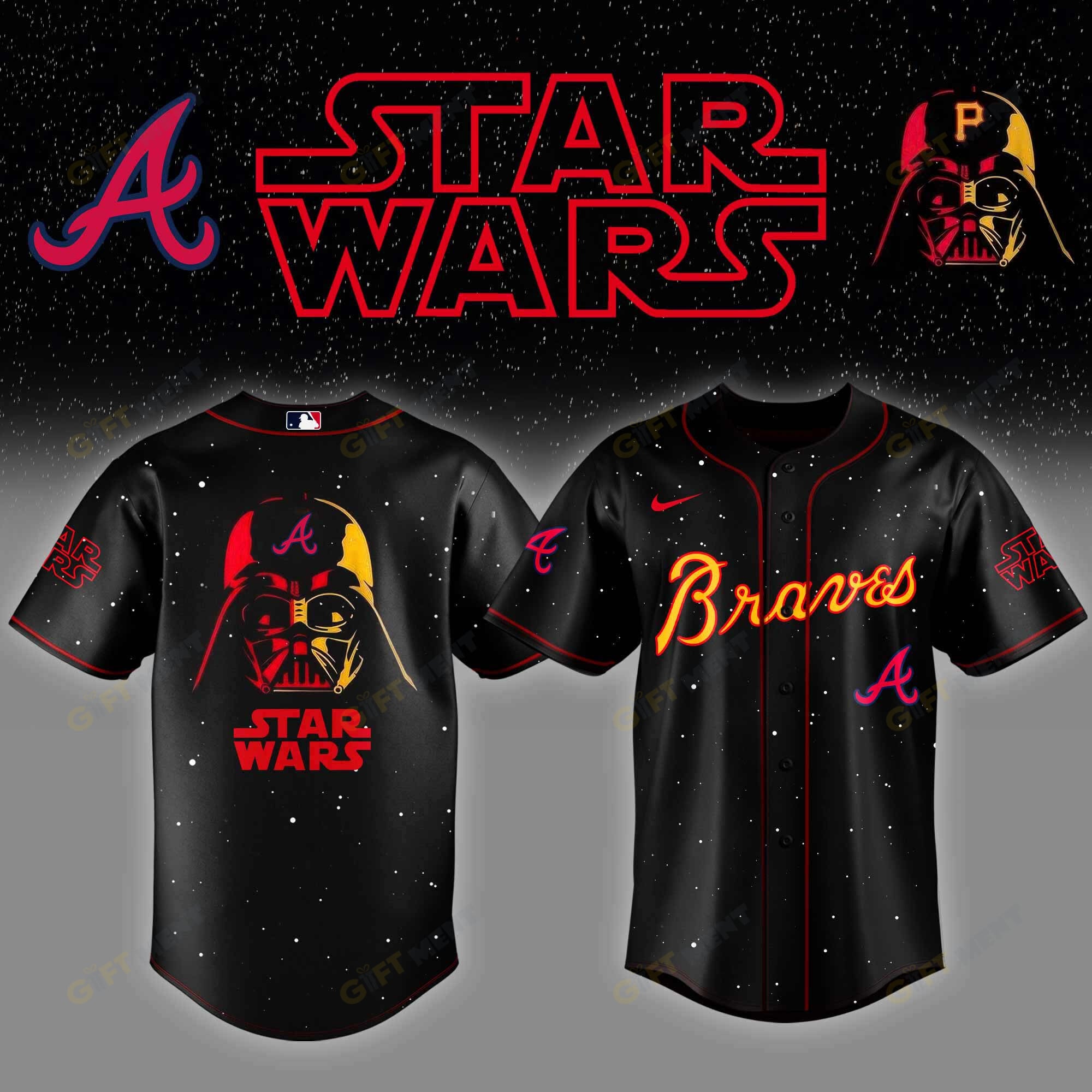 Atlanta Braves x Star Wars Night Baseball Jersey
