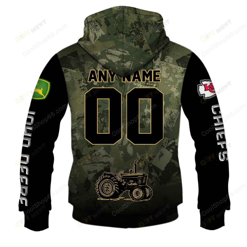Kansas City Chiefs x John Deere Hoodie | Funny Green Character Premium Hoodie