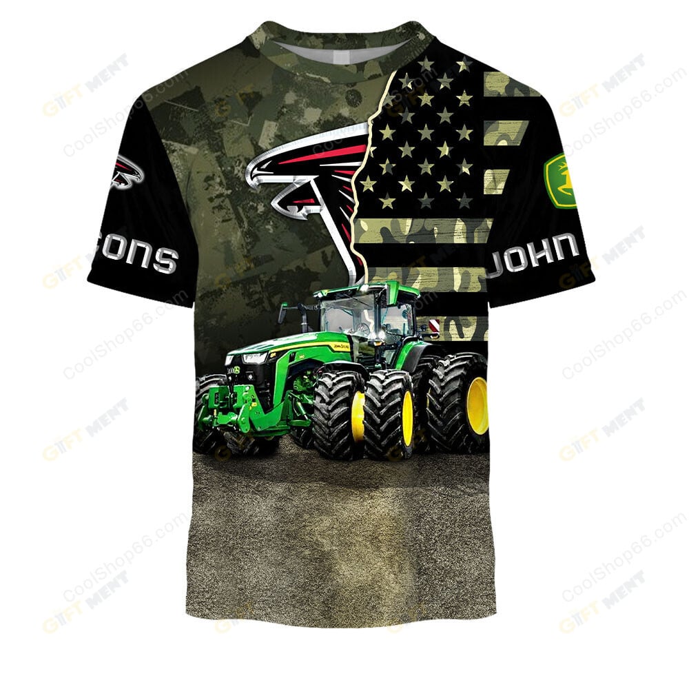 Atlanta Falcons x John Deere Hoodie | Funny Green Character Premium Hoodie