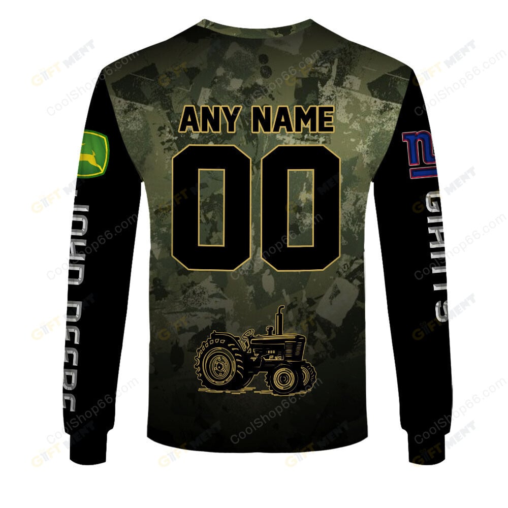 New York Giants x John Deere Hoodie | Funny Green Character Premium Hoodie