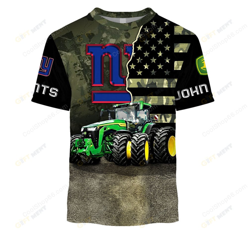 New York Giants x John Deere Hoodie | Funny Green Character Premium Hoodie