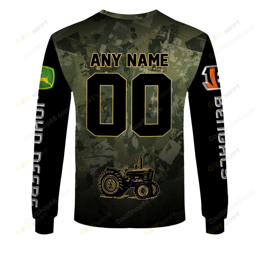 Cincinnati Bengals x John Deere Hoodie | Funny Green Character Premium Hoodie