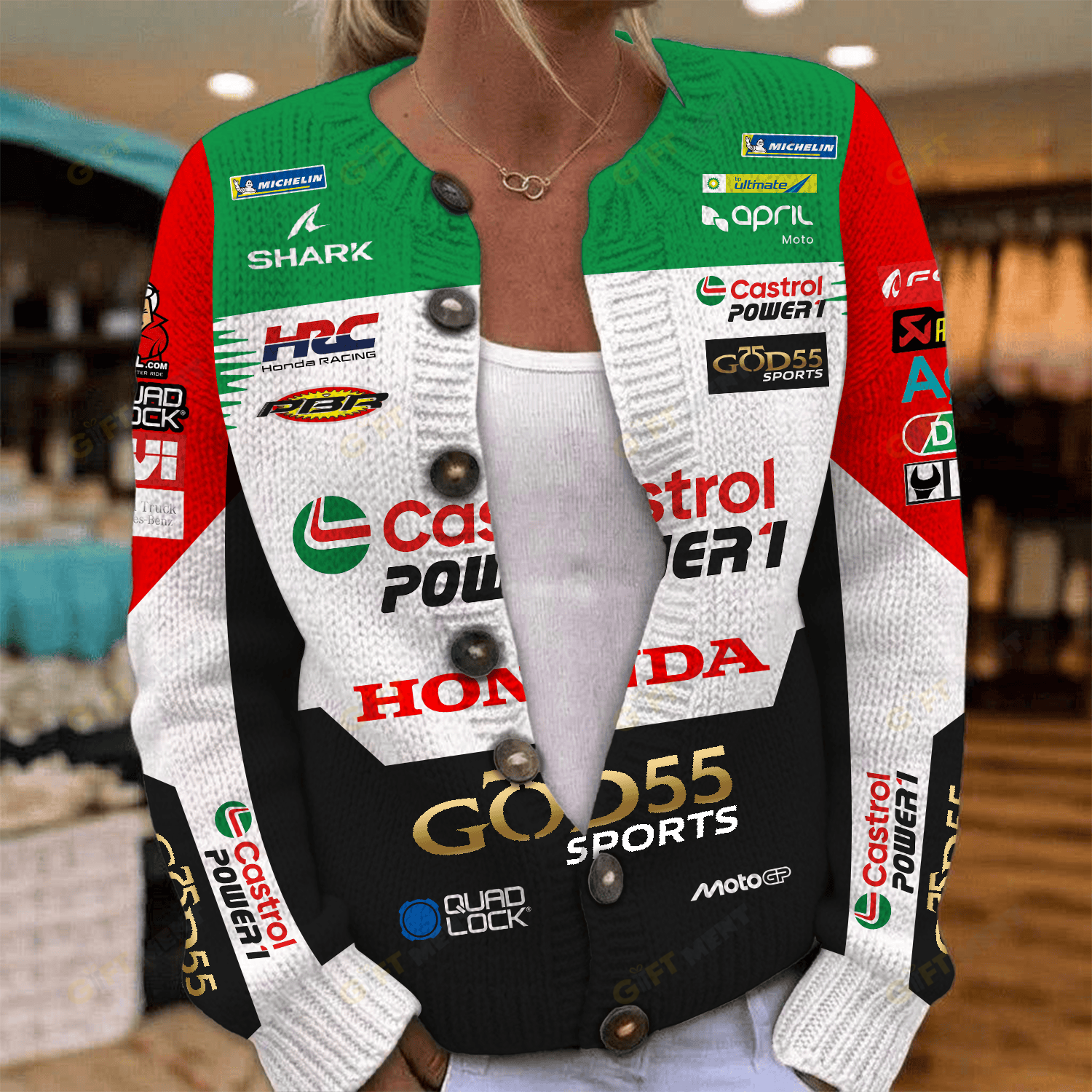 LCR Honda Inspired Knit Cardigan
