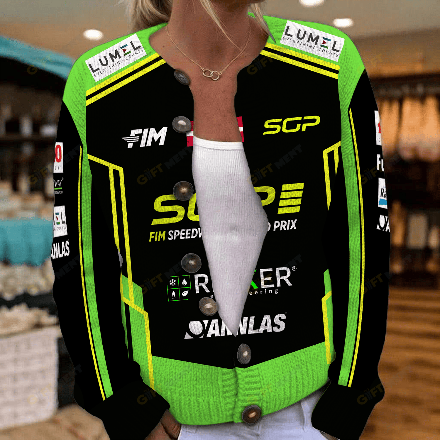 Patryk Dudek Inspired Knit Cardigan FIM Speedway Grand Prix Style