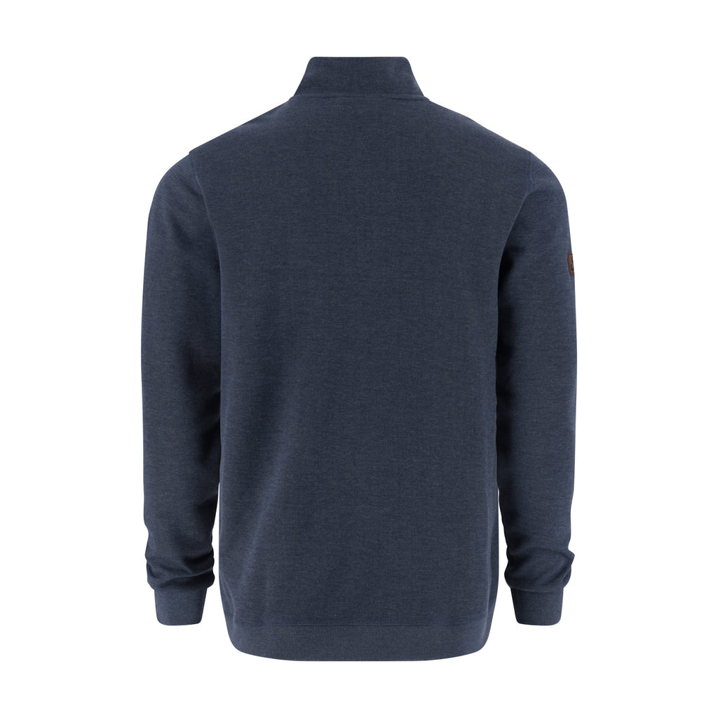 Ford Mens Heather Navy Quarter Zip Sweatshirt