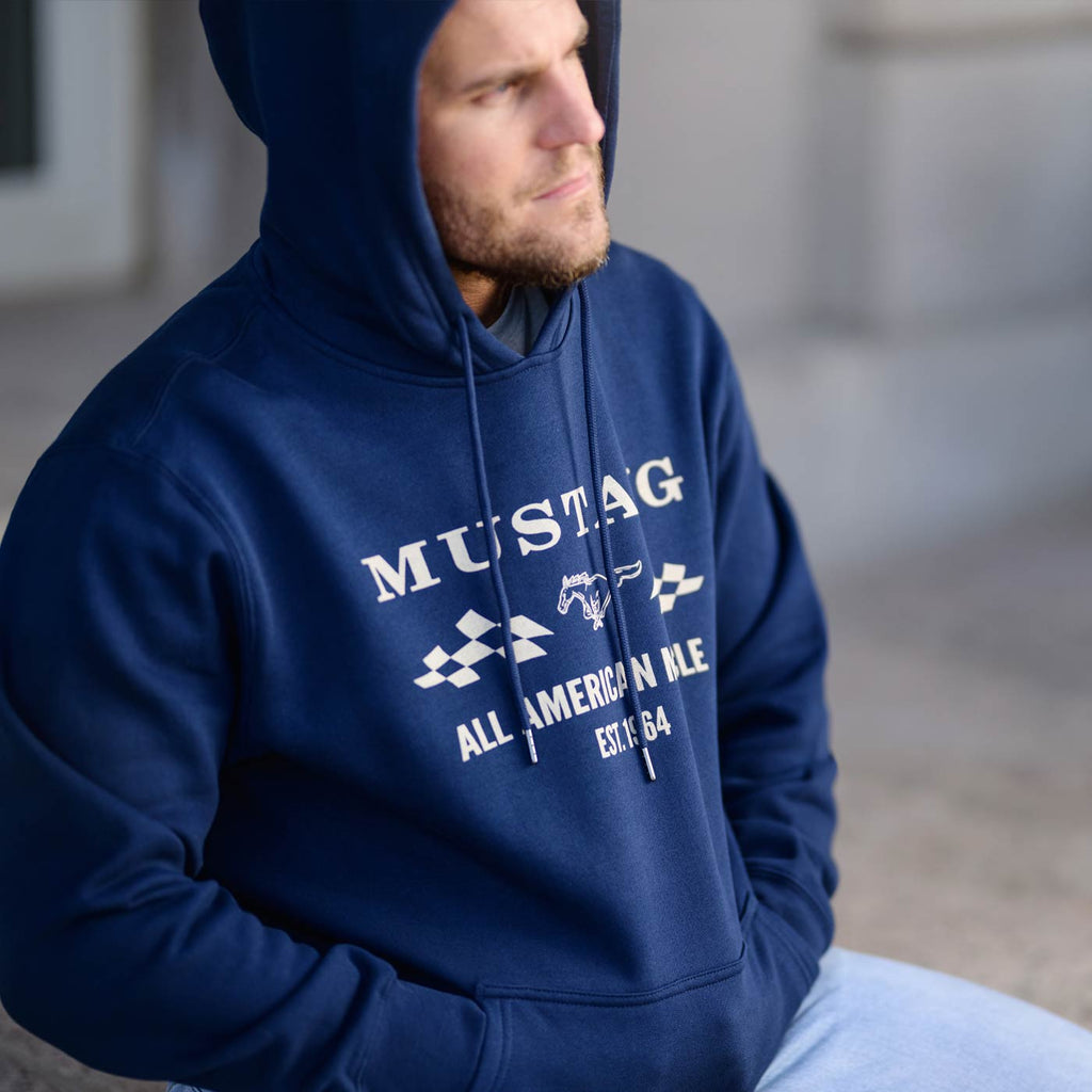 Ford Vintage Mustang 1964 All American Muscle Mens Hoodie