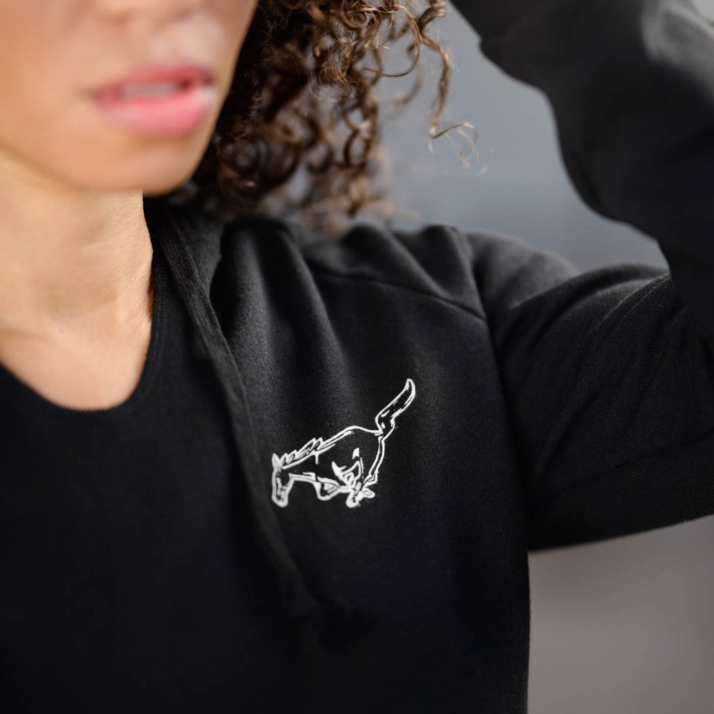 Ford Mustang Womens Pony Logo Graphic Hoodie