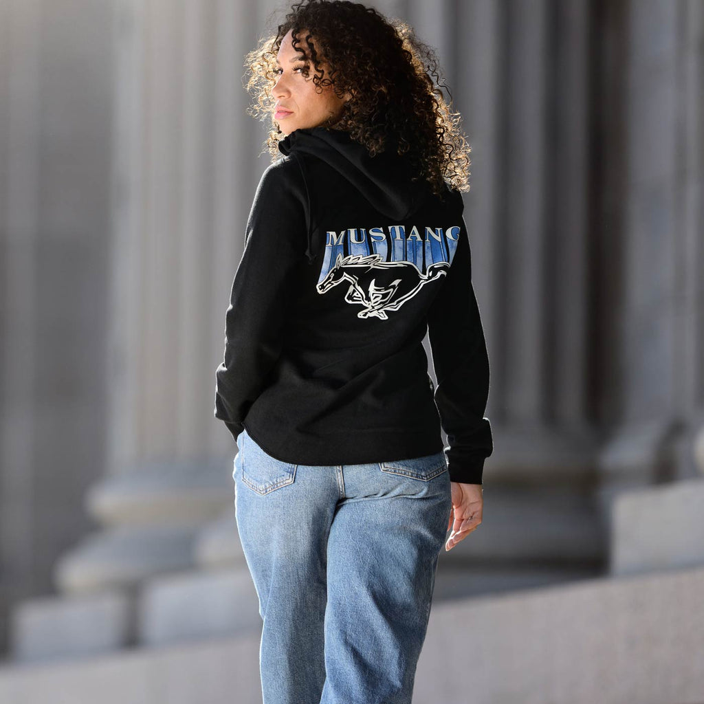 Ford Mustang Womens Pony Logo Graphic Hoodie