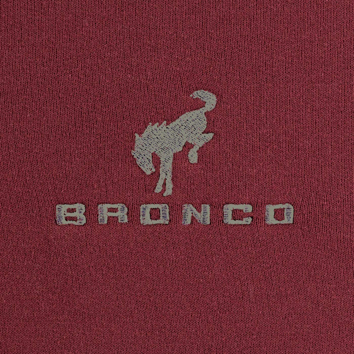 Ford Bronco Mens Maroon Quarter Zip Sweatshirt