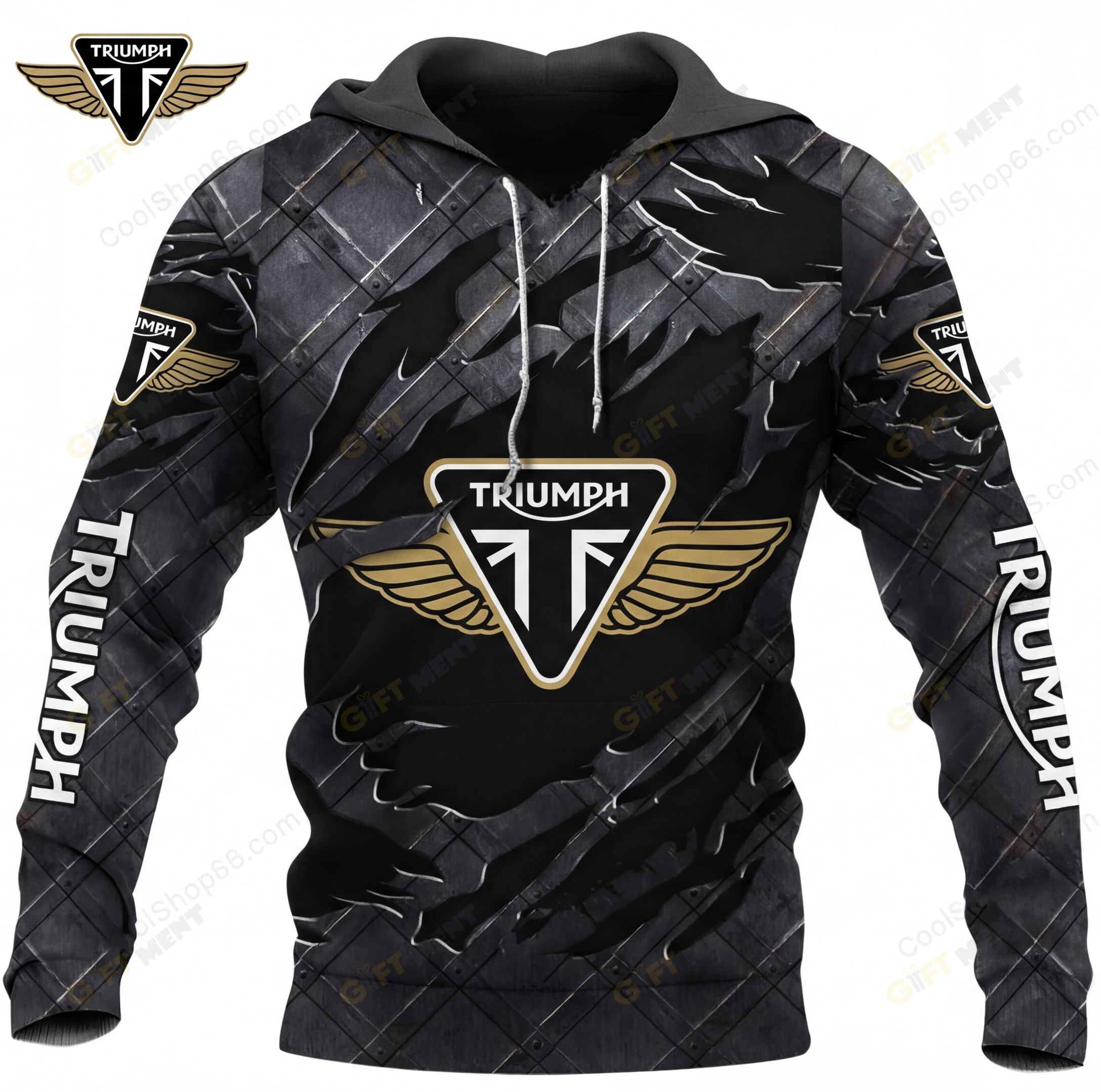 Triumph Black Metal  3D Apparel Hoodie, Kid Hoodie, T Shirt, Zip Hoodie, Sweatshirt