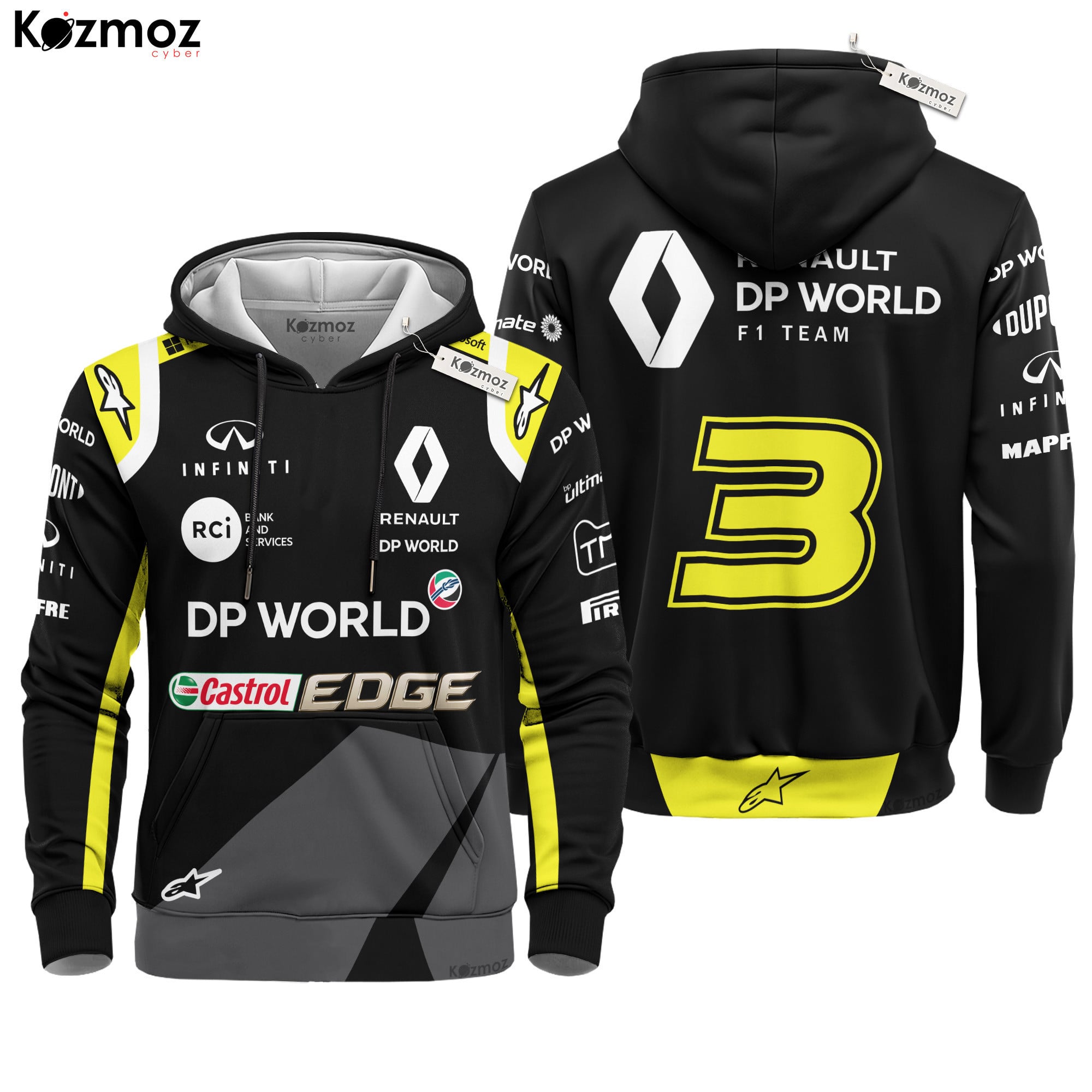 Daniel Ricciardo 2018 Renault DP World Race Suit Uniform - Racing Suit -