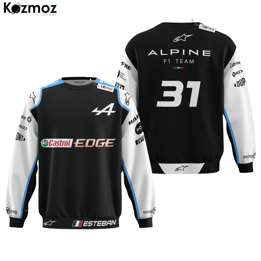 Esteban Ocon Racing Costume 2021 Race Used Alpine Racing Team -
