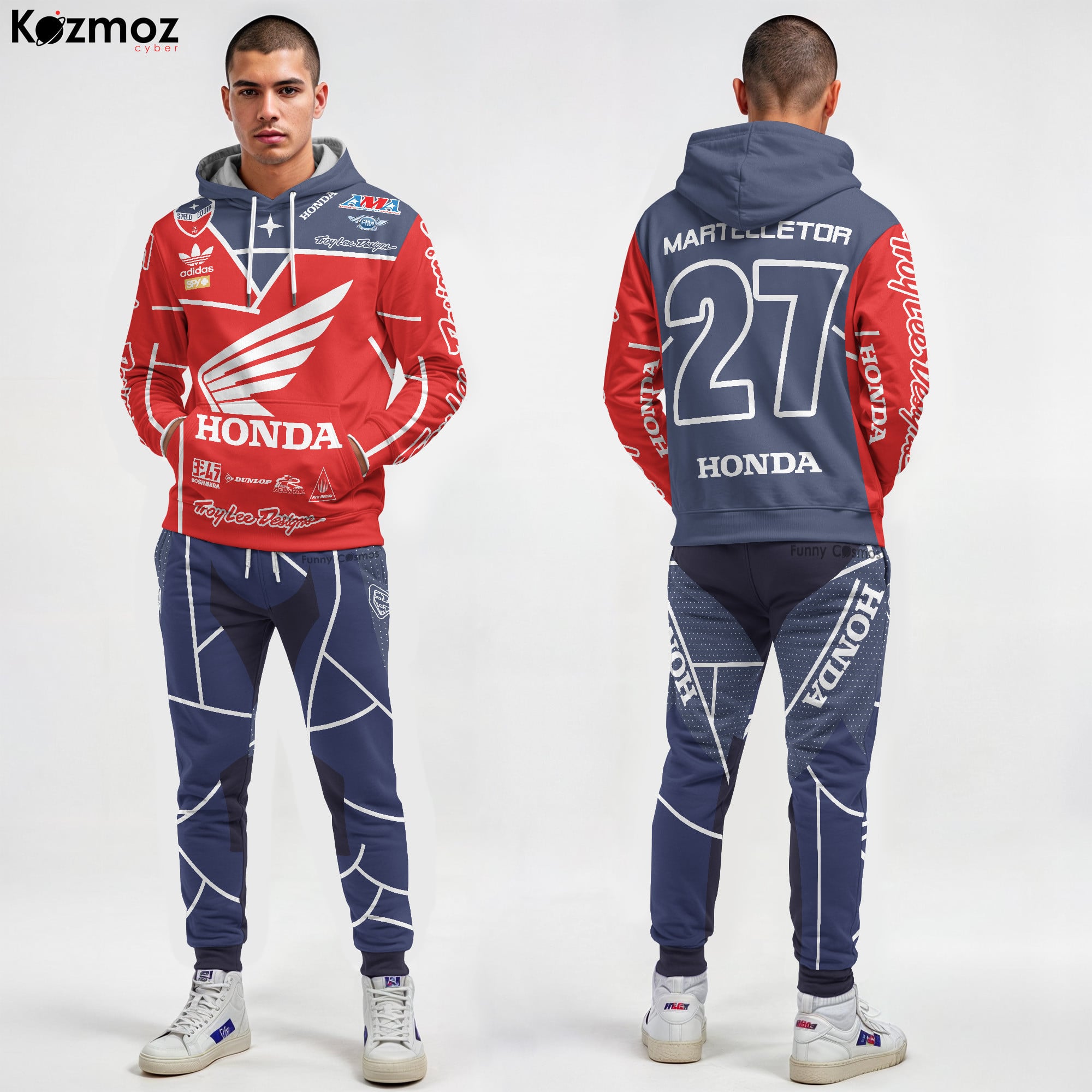 Honda HRC Motocross Hoodie Racing Costume - HRC Racing Team